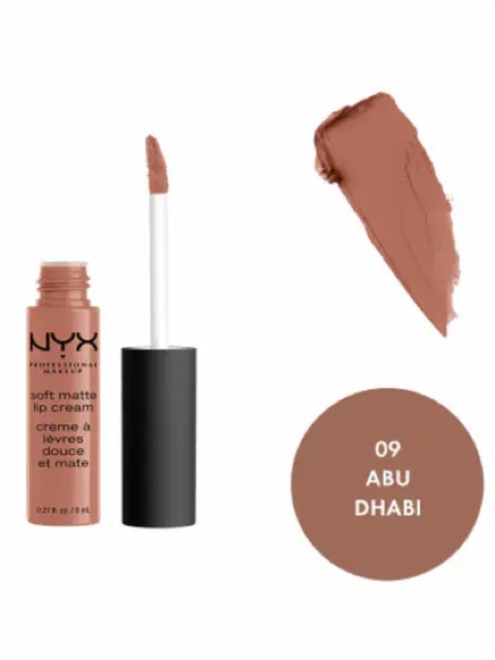 NYX Soft Matte Lip Cream - 09 Abu Dhabi (Nude Brown)